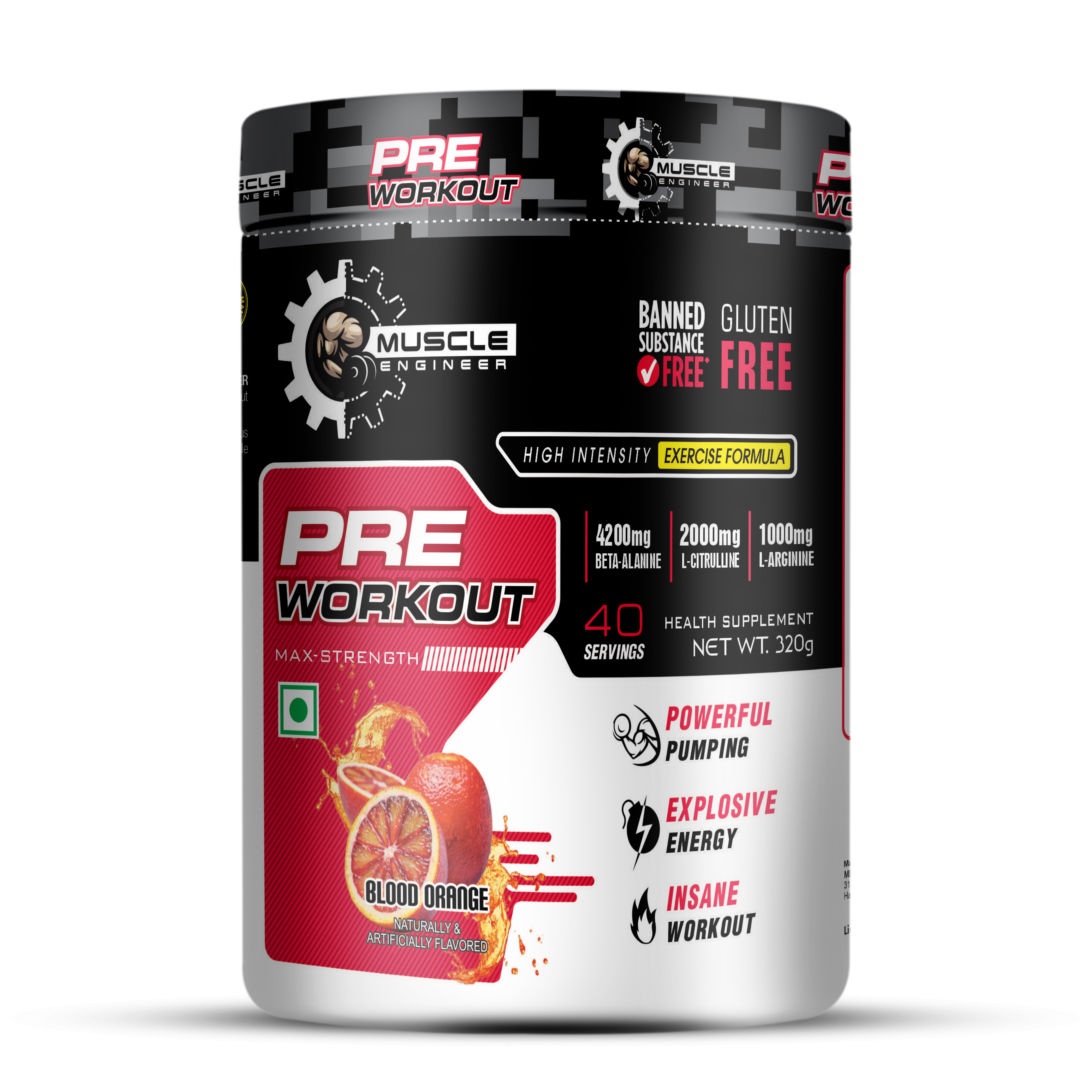 Muscle Engineer Pre-Workout Blood Orange